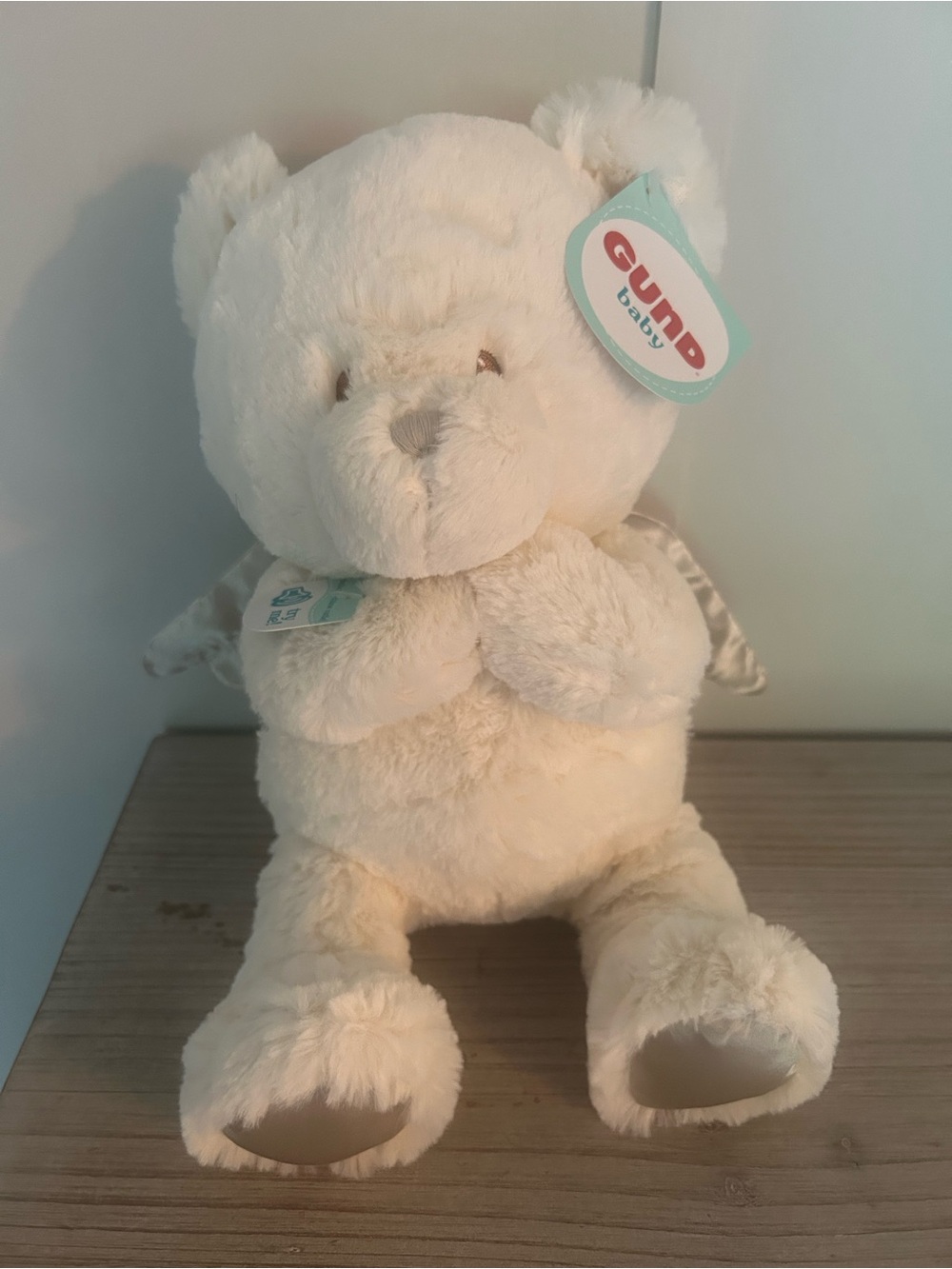 Gund Cream Plush Bear with Tiny Wings - Soft Baby Stuffed Animal